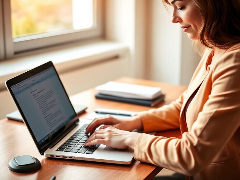 Person preparing legal documents on a laptop